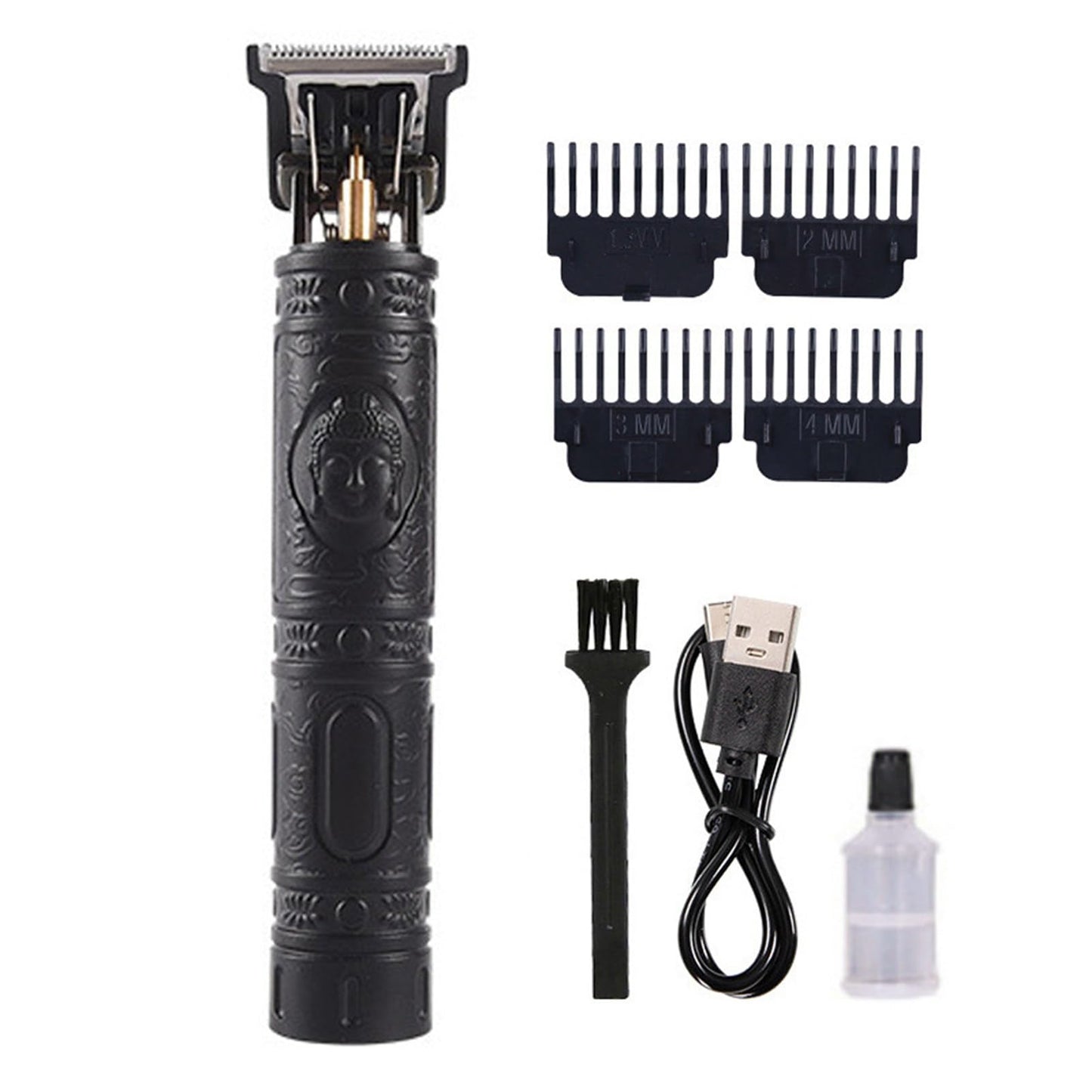 ZJchao Professional Hair Clippers Cordless Trimmer with Dragon and Buddhas Metal Body for Stylish Haircuts and Beard Grooming (Buddha headB-2) Beauty and Personal Care ZJchao