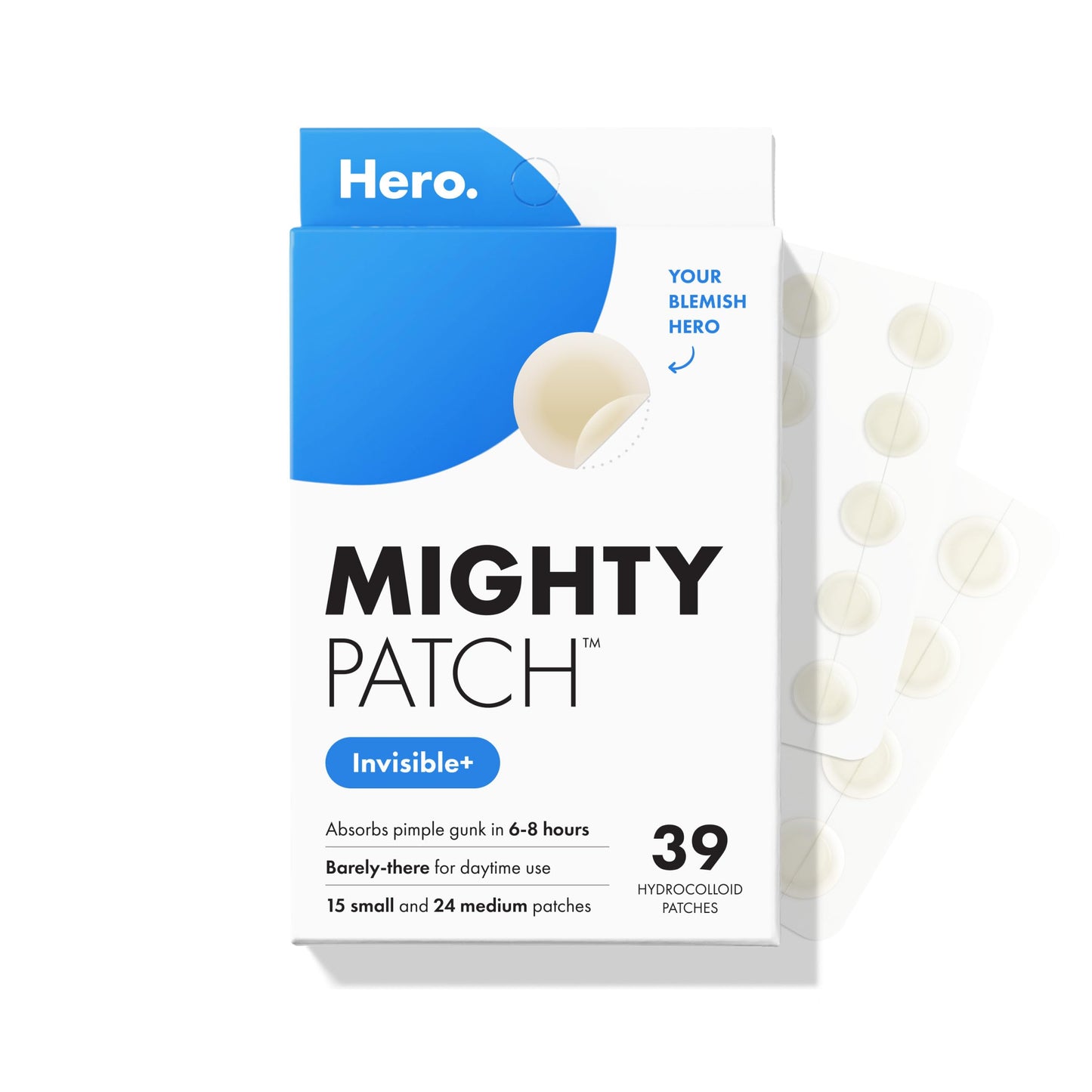 Mighty Patch Invisible+, Daytime Pimple Patches (24 Medium & 15 Small) Beauty and Personal Care HERO COSMETICS Default Title
