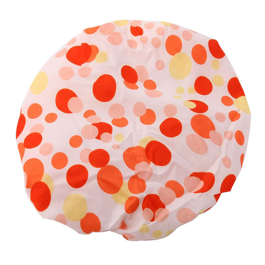 Ruilogod Polyester Circle Pattern Bathroom Hair Protector Water Resistant Spa Bathing Shower Cap (id: 40f eda f3c d46 303 Beauty and Personal Care Ruilogod