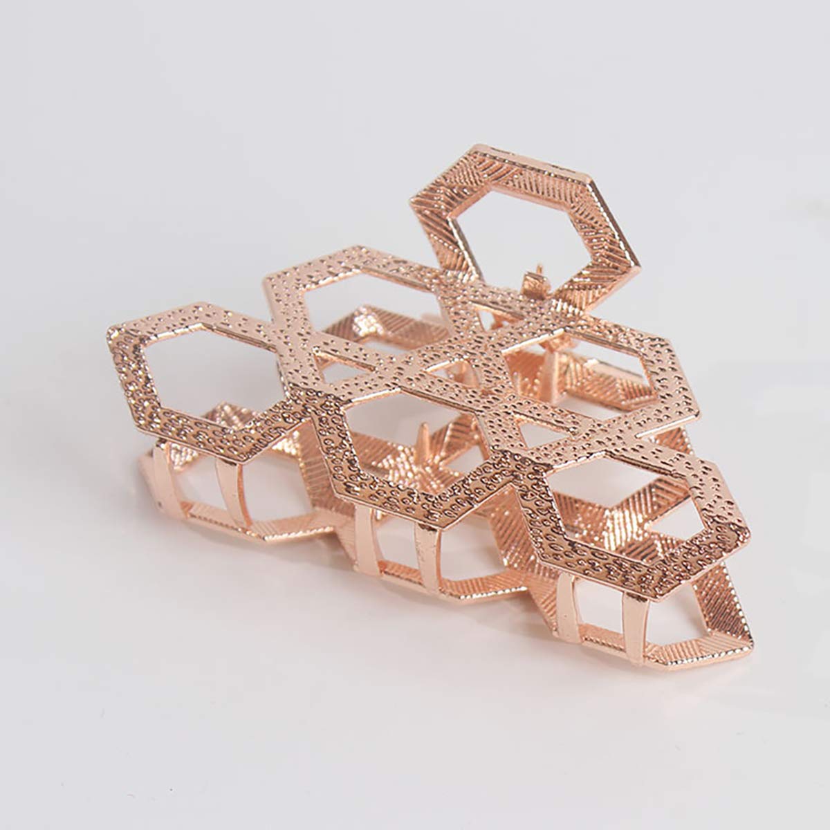 Women Vintage Metal Hair Jaw Clips Hair Clamp Hair Claw Hairpin Accessories (Rose gold) Beauty & Personal Care Fodattm