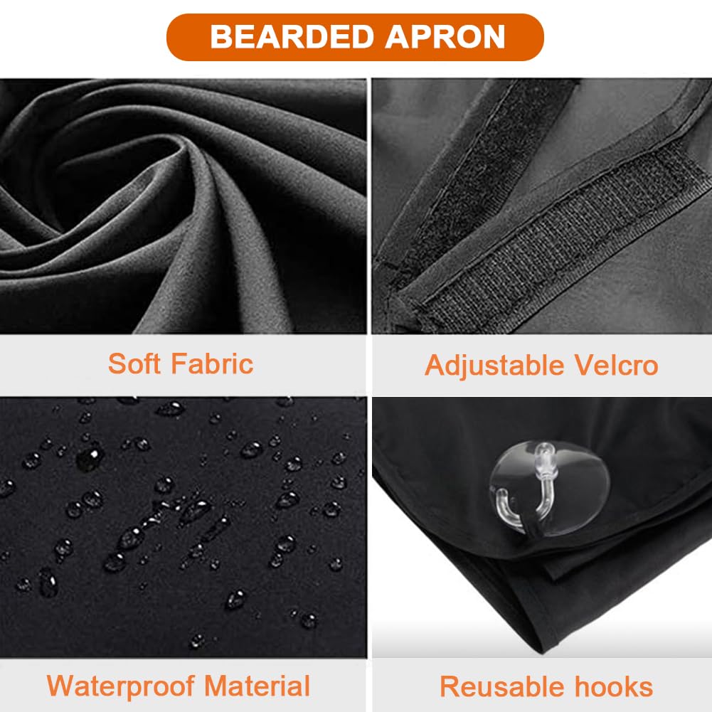 ztarraum Beard Bib Beard Apron, Beard Gather?Shaving and Trimming, Non-Stick Grooming Cloth with 2 Suction Cups, Best Gifts for Men,Valentine's Day Beauty and Personal Care ztarraum