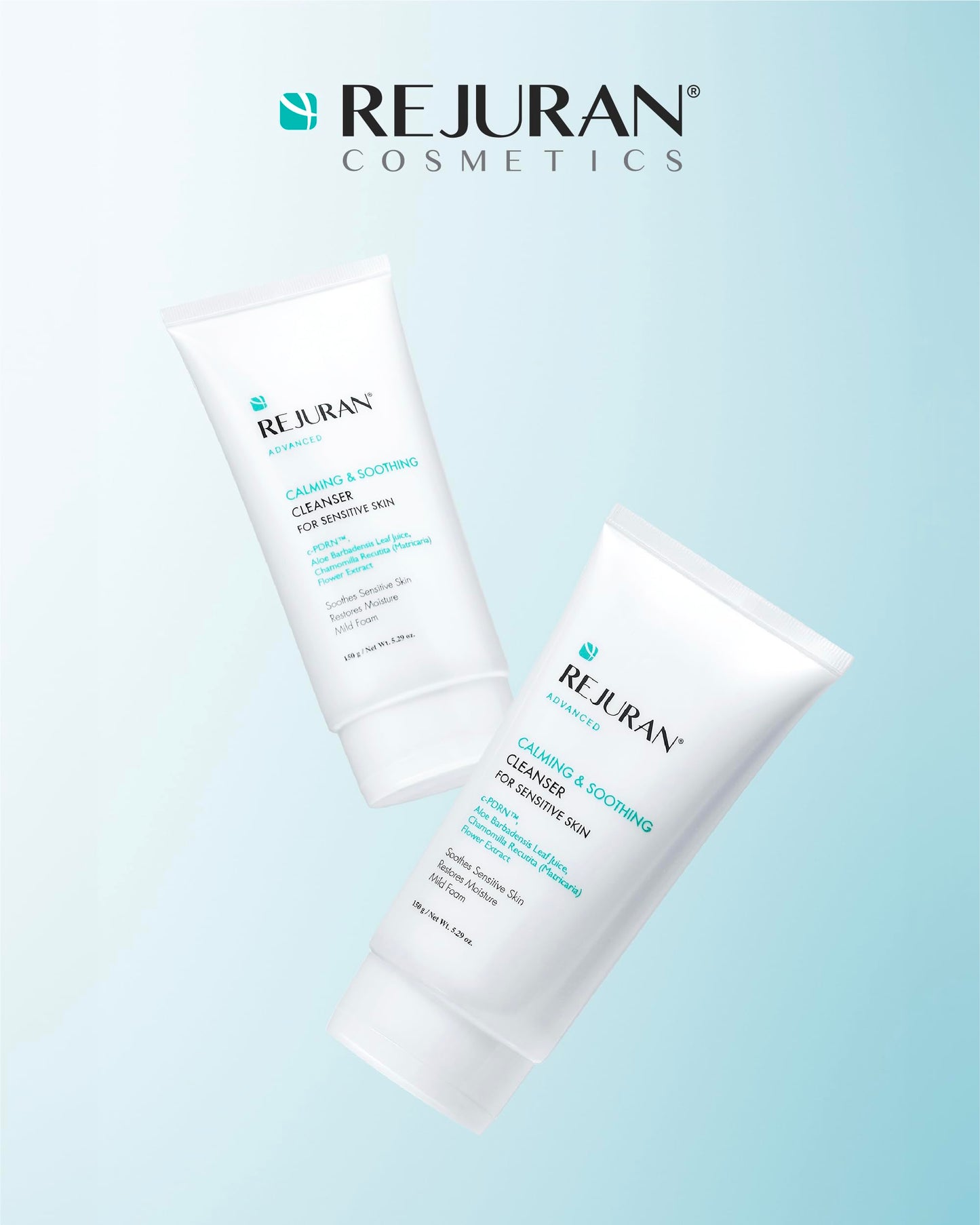 REJURAN® Advanced Calming & Soothing Cleanser, c-PDRN® - Gentle Gel Face Wash Suitable for Sensitive Skin, Effectively Retains Moisture (5.29 oz) Beauty & Personal Care REJURAN