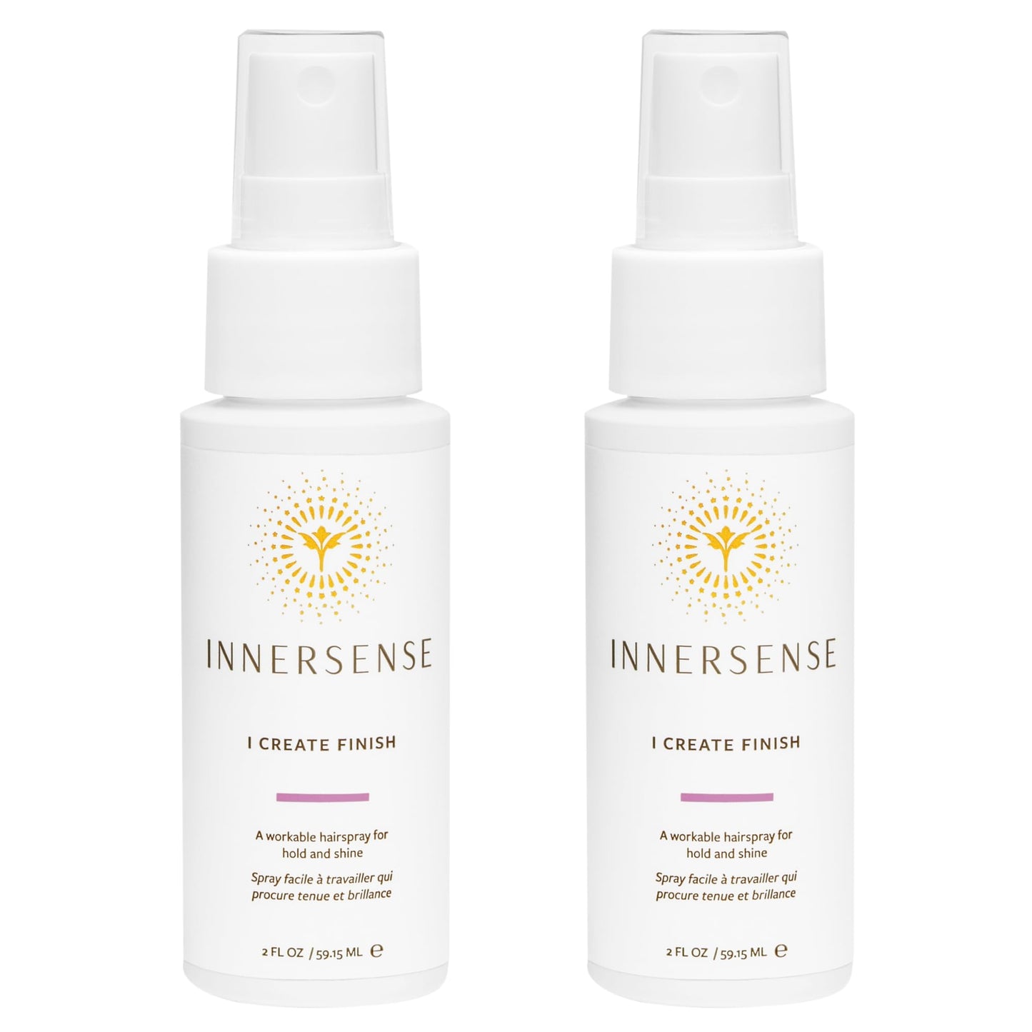 INNERSENSE Organic Beauty - Natural I Create Finish Finishing Spray | Medium Hold, Structure, Shine | Non-Toxic, Cruelty-Free, Clean Haircare (2 Pack Beauty & Personal Care INNERSENSE