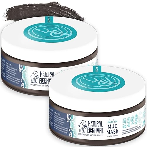 Natural Elephant Dead Sea Mud Mask - Deep Pore Cleansing for Face & Body - Acne, Blackheads, Oily Skin - 100% Natural Skin Care - Tightens Skin- Beauty & Personal Care Natural Elephant