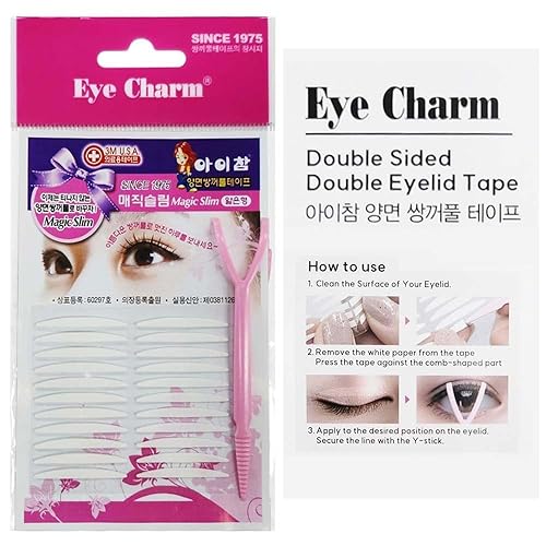 Korean Eye Charm Double Eyelid Tape Hooded Eye Lift - Droopy Eyelid Lifter Eye Lid Strips for Hooded Eyes (Double Sided 3mm 176p) Beauty & Personal Care Eye Charm