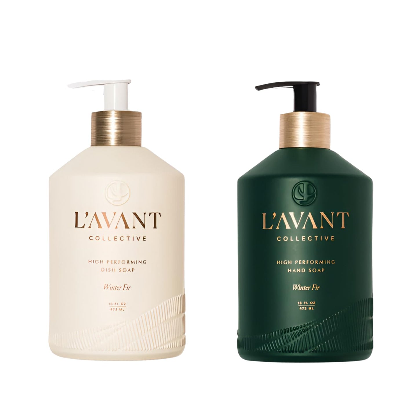 L'AVANT Collective Hand Soap & Dish Soap Winter Fir | High Performing Formula Luxurious Ingredients Soft & Smooth Hands & Dishes | 2 Glass Bottles Beauty & Personal Care L'AVANT Collective