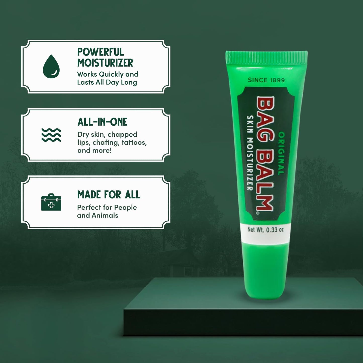 Bag Balm Original On-the-Go Lip Balm Tubes for Chapped Lips, Dry Hands, Skin Irritations and More - 0.33oz, 6 Pack Beauty & Personal Care Bag Balm