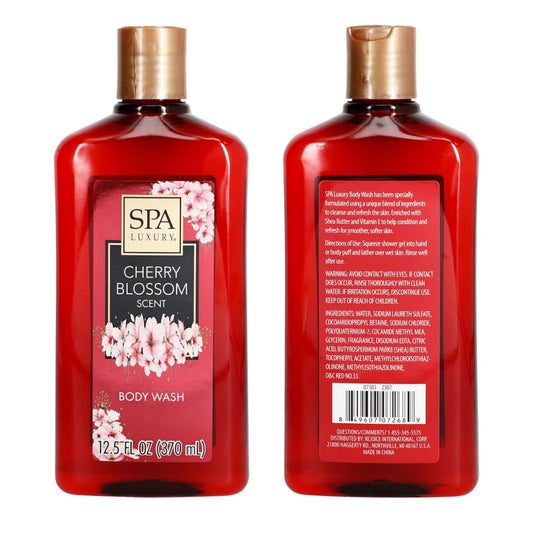 SPA LUXURY Cherry Blossom Scent Body Wash 12.5 oz Beauty & Personal Care Spa Luxury