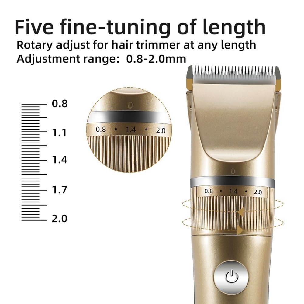 GLESVOWIO Mens Hair Clippers Electric Clipper Trimmer for Men Rechargeable Shaver Beard Barber Cutting Machine for Cut(Gray) Beauty and Personal Care GLESVOWIO