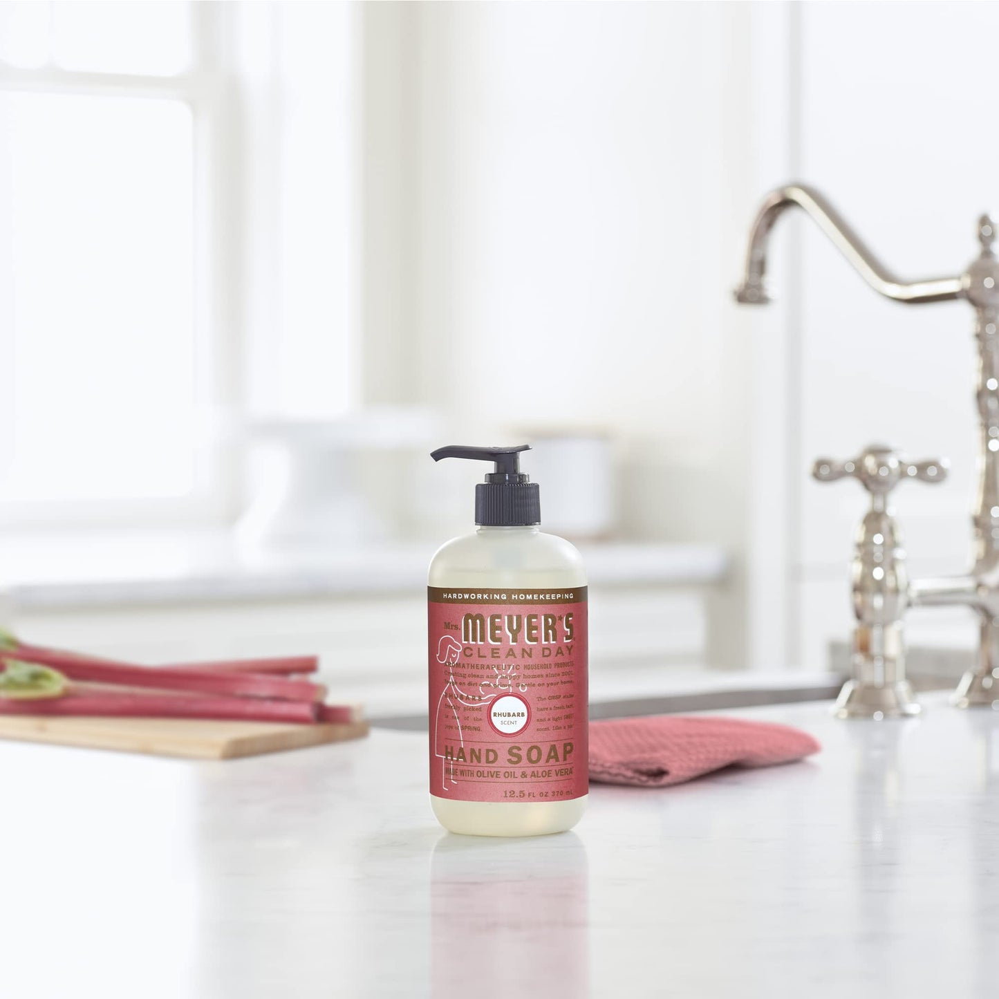 Mrs. MEYER'S Hand Soap, Made with Essential Oils, Rhubarb, 12.5 fl. oz - (Pack of 6) Beauty & Personal Care Mrs. MEYER'S
