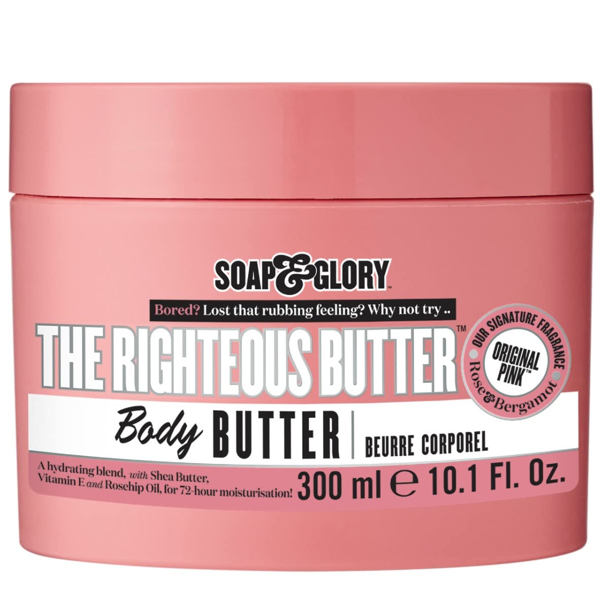 Soap & Glory The Righteous Body Butter - Hydrating Body Moisturizer for Dry Skin with Shea Butter, Vitamin E & Aloe Vera - Rich Lotion for Women Beauty & Personal Care Soap & Glory
