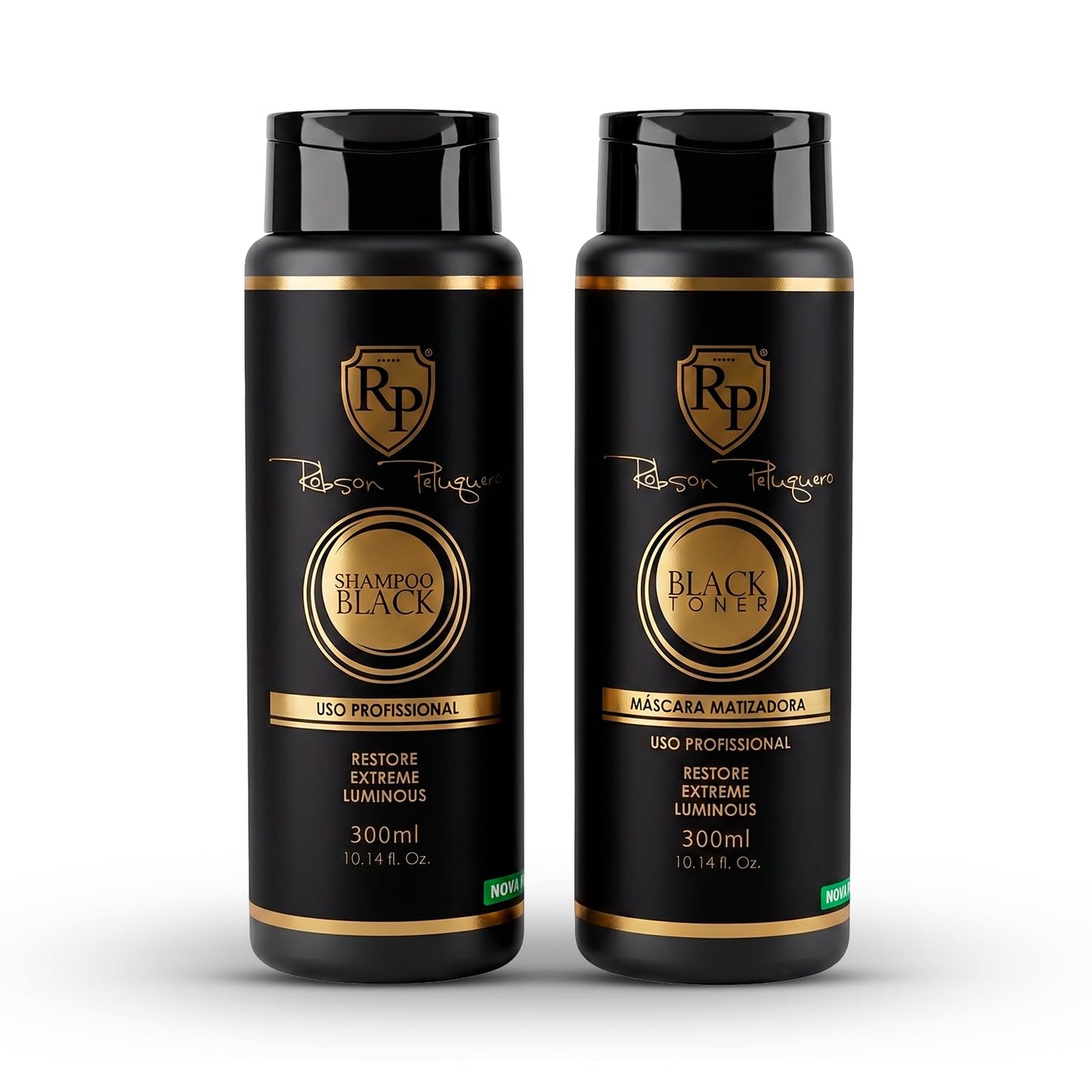 Robson Peluquero Black Toning Kit for Blonde Hair | Toning Shampoo + Hair Toner Gloss |Metallic Silver, Graphite, Steel Grey for Brassy, Bleached Beauty & Personal Care Robson Peluquero