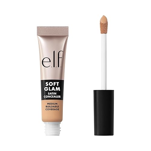 e.l.f. Soft Glam Satin Concealer, Medium Coverage For Blemishes & Under-Eye, Crease-Resistant, Long Lasting, Vegan , 23 Light Cool Beauty & Personal Care e.l.f.