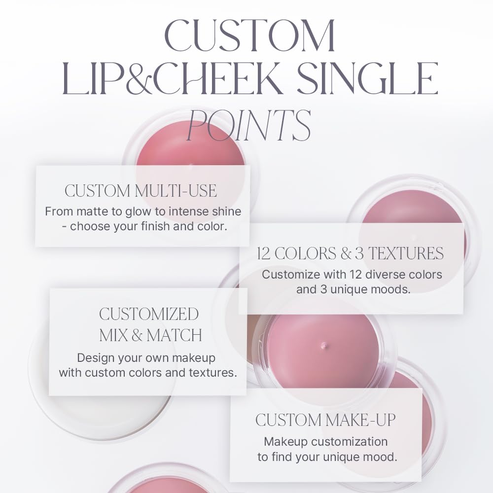 Heart Percent Dote On Mood Custom Lip & Cheek Single - Blendable & Buildable Jelly Glow Shine Balm, Long-Lasting Lightweight Multi-Use Glow Enhancer Beauty and Personal Care Heart Percent