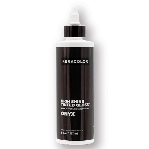 Keracolor High Shine Tinted Hair Gloss, In-Shower Hair Glaze, Sheer Color-Enhancing Glossing Treatment, Onyx, 8 Fl Oz Beauty & Personal Care KERACOLOR