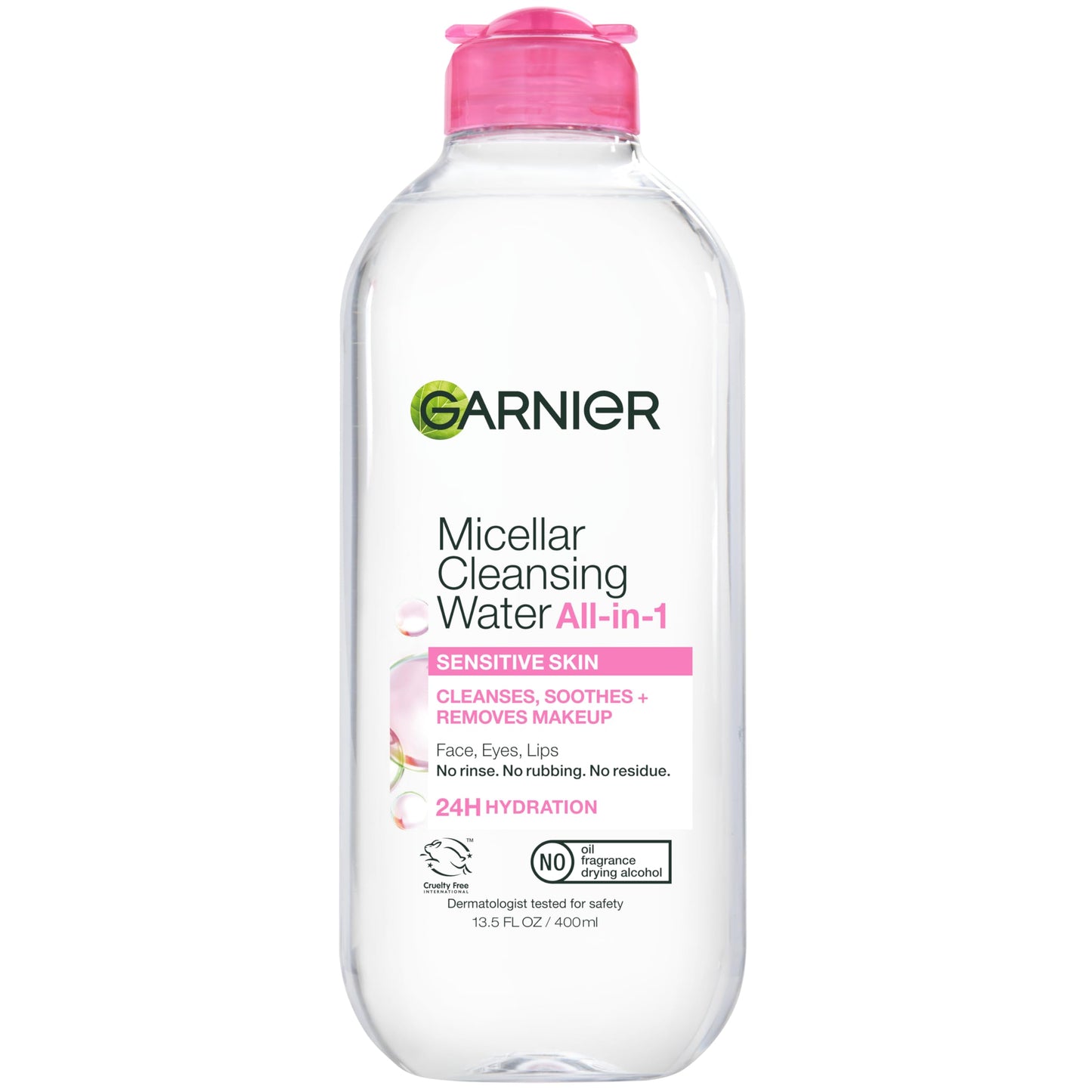 Garnier Micellar Water, Hydrating Facial Cleanser & Makeup Remover, Suitable for Sensitive Skin, Vegan, Cruelty Free, 13.5 Fl Oz (400mL), 1 Count Beauty and Personal Care Garnier Default Title