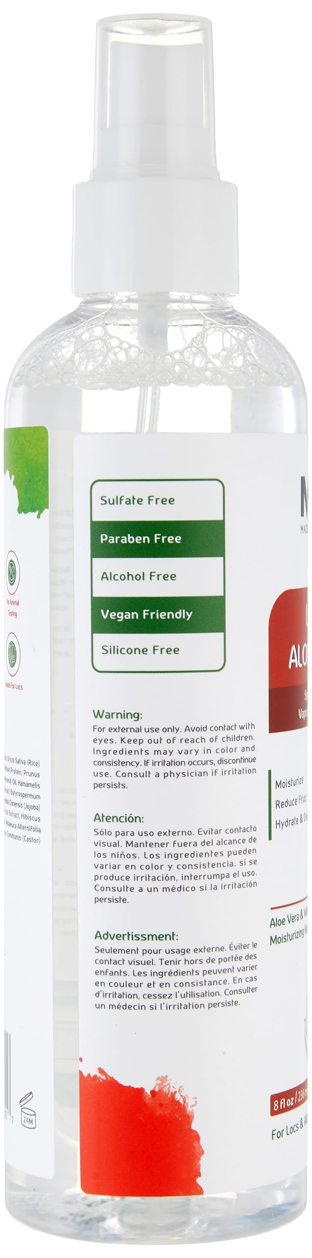 Made For Locs Vegan Aloe Refresher Spray | Hydrating Moisturizer for Locs & Dreadlocks, Natural Hair Care | Nourishing Locs Spray with Aloe Vera, 8 oz Beauty & Personal Care MFL MADE FOR LOCS