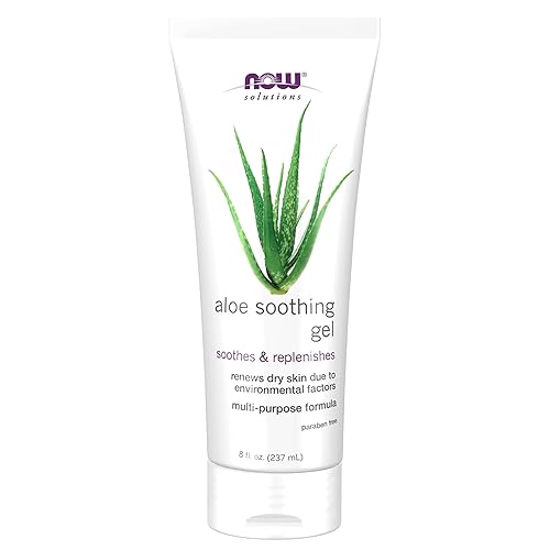 NOW Solutions, Aloe Soothing Gel, Soothing and Replenishing After Sun, Multi-Purpose Formula, 8-Ounce Beauty & Personal Care NOW Foods