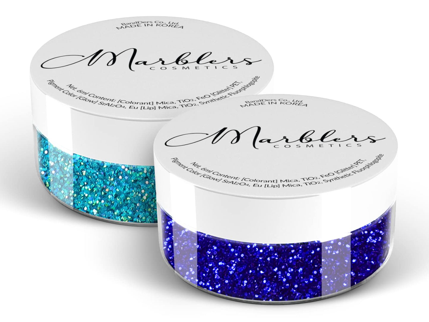MARBLERS Twinkle Face & Body Glitter Duo [Holo Maui & Royal Blue] 0.36oz (10g) | Non-Toxic | Cruelty-Free | Festival, Rave & Party Makeup | Eye, Hair Beauty & Personal Care MARBLERS