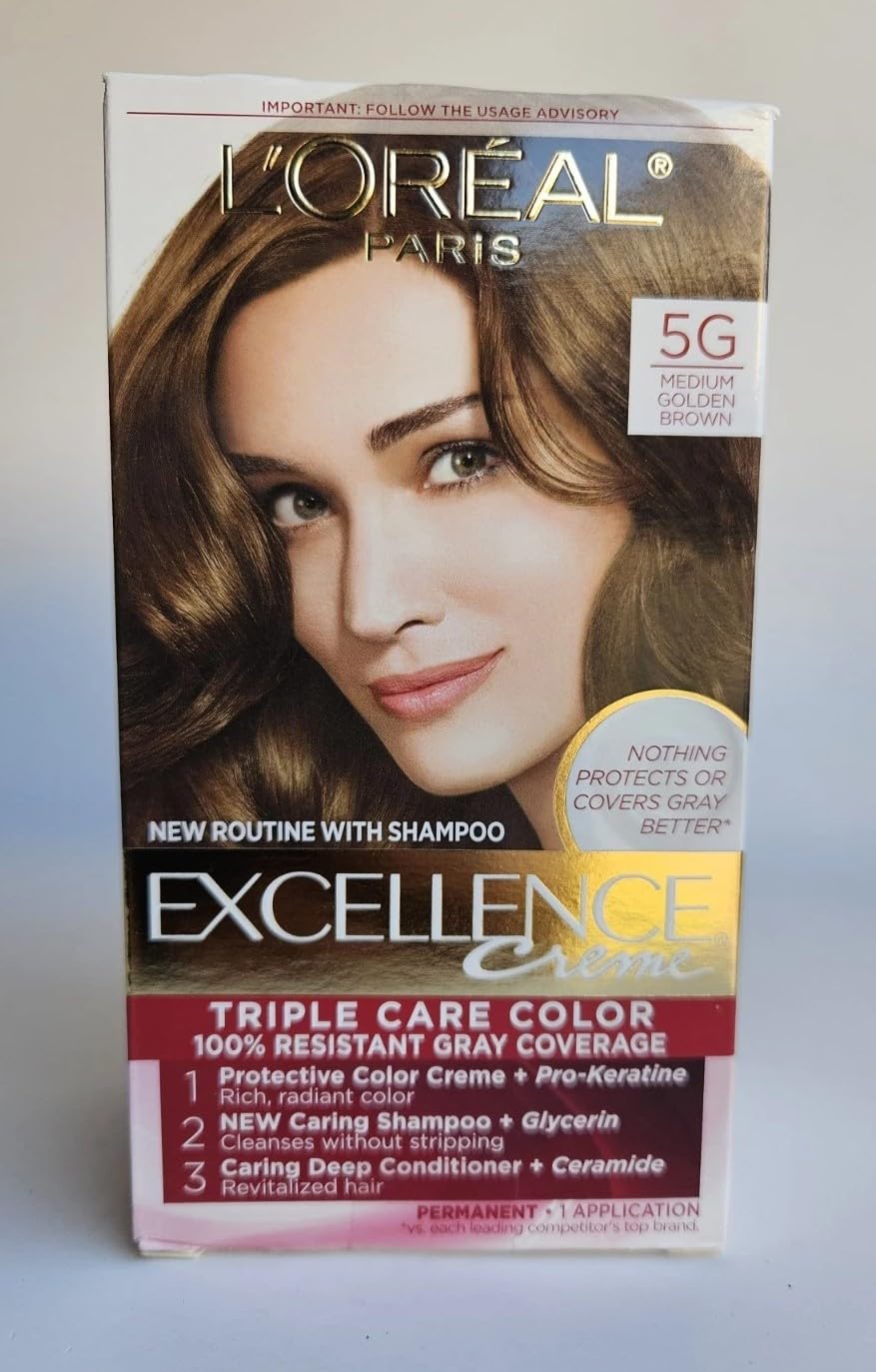 L'Oreal Paris Excellence Creme Haircolor, Medium Golden Brown [5G] 1 ea Beauty & Personal Care L'Oreal Paris