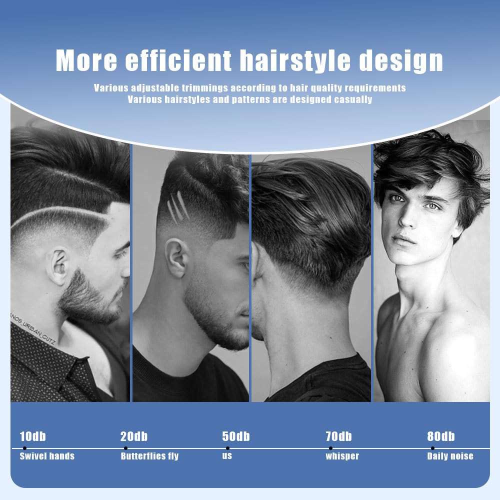 QDKVTNDJZ Professional Hair Clippers for Men - 9000RPM Brush Motor & Stainless Steel Blades, Barber-Grade Cordless & Trimmer Set for Fade Designs Beauty and Personal Care QDKVTNDJZ