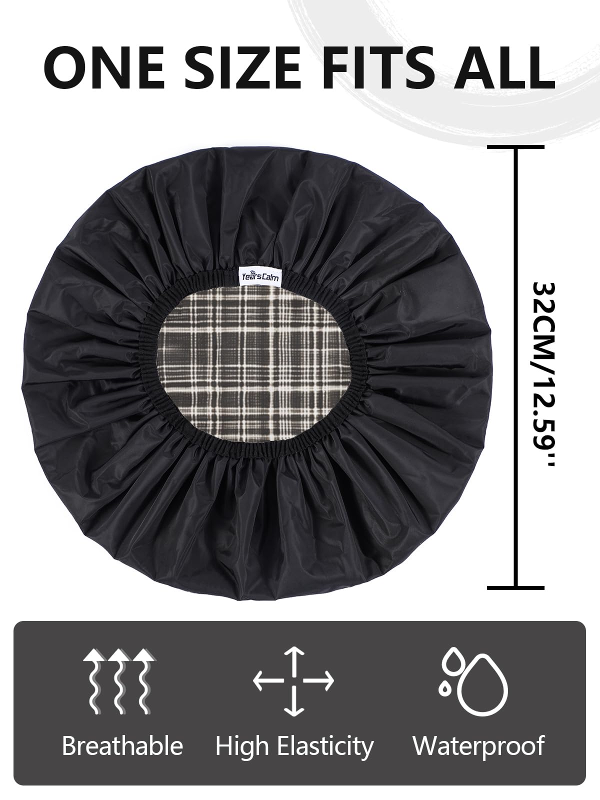 Years calm Men Shower Cap Reusable Waterproof, Dual-Layer Design, Double-Sided Use,Protects Hair in Shower, Spa, Travel & Cooking, Adjustable Elastic Beauty and Personal Care Years calm