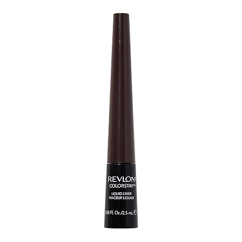 Revlon ColorStay Liquid Eyeliner, Waterproof, Smudgeproof, Longwear Intense Eye Makeup with Fine Tip, Ophthalmologist Tested, Black Brown (252) Beauty & Personal Care REVLON
