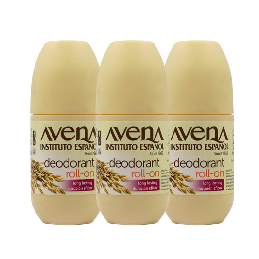 Avena Instituto Espanol Deodorant Roll-On, 3 pack, 2.5 Oz each, 3 Bottles Beauty and Personal Care Avena Instituto Espanol