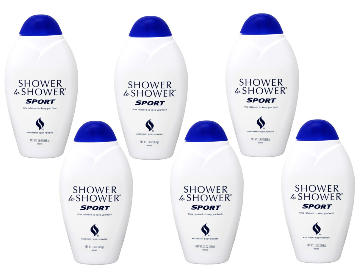 Shower To Shower Powder, 13 oz, Sport, 6-Pack Beauty & Personal Care Shower To Shower