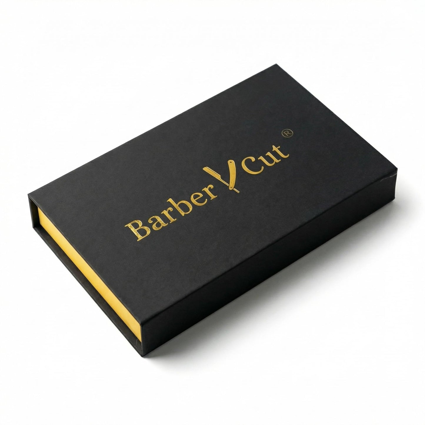 Barber Cut Men's Shaver Gift Box Shavette Cut Stainless Steel Cabbage Gold Colour and Precious Wood Beard Kit with Pack of 5 Double Professional Razor Beauty and Personal Care Barber Cut