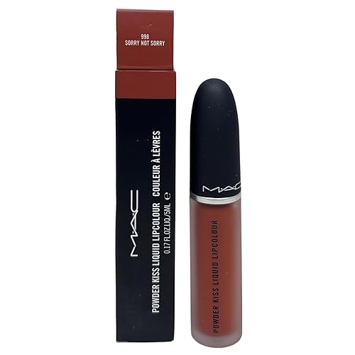 M·A·C Cosmetics Powder Kiss Liquid Lipcolour - 998 Sorry Not Sorry (0.17 fl oz / 5 mL) Beauty & Personal Care MAC