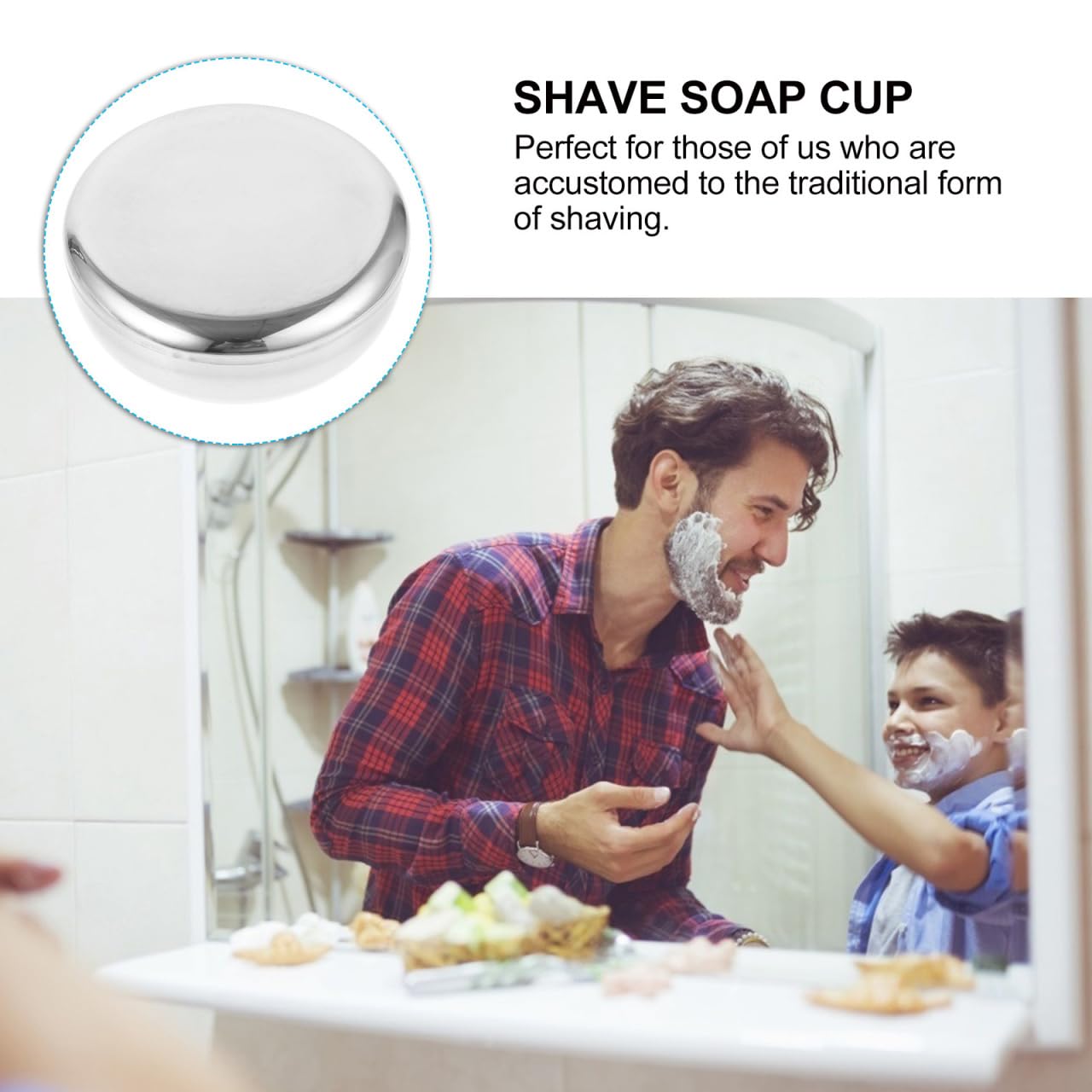 Ipetboom Stainless Steel Shaving Soap Bowl with Lid 3.93X1.96In Durable Men S Shave Cup Portable Mug for Traditional Wet Shaving and Rich Lather Beauty and Personal Care Ipetboom