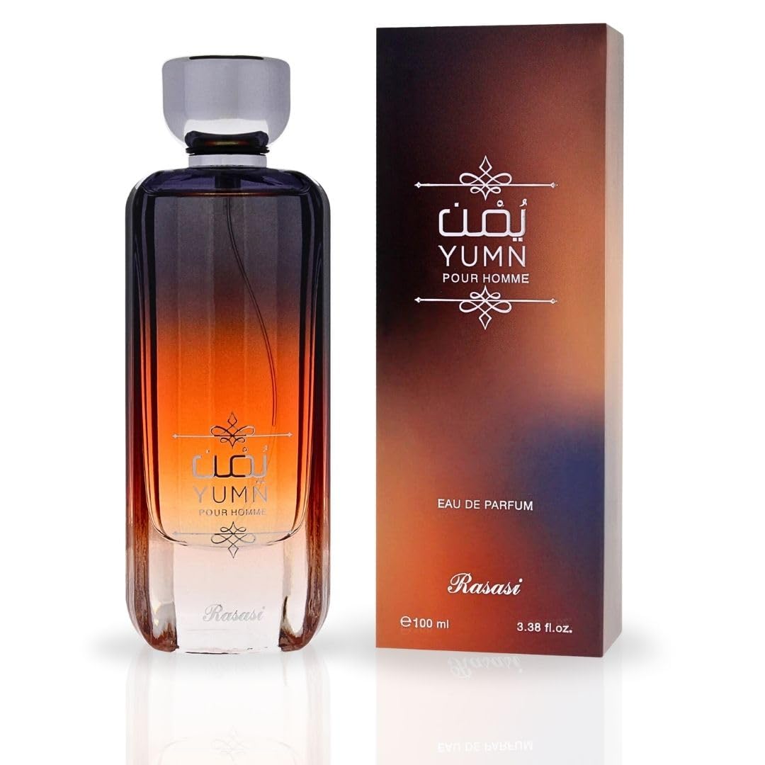 RASASI Yumn Eau De Parfum Spray 100ML (3.38 OZ) Arabian Warm Spicy And Refreshing Men's Perfume, Long Lasting, Luxurious Scent Beauty & Personal Care RASASI