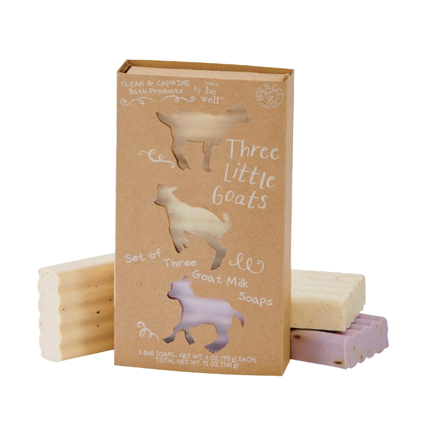 San Francisco Soap Company Simply Be Well Three Little Goats Goat Milk Soap Gift Set of 3 (Set I) | Almond, Honey Apricot, & Lavender | Beauty & Personal Care San Francisco Soap Company