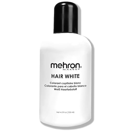 Mehron Makeup Hair White | Washable White Hair Dye | Temporary Hair Color for Theatre, Cosplay, & Halloween 4.5 oz (133 ml) | Made in the USA Beauty & Personal Care Mehron