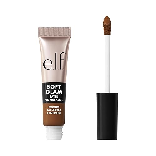 e.l.f. Soft Glam Satin Concealer, Medium Coverage For Blemishes & Under-Eye, Crease-Resistant, Long Lasting, Vegan , 53 Deep Neutral Beauty & Personal Care e.l.f.