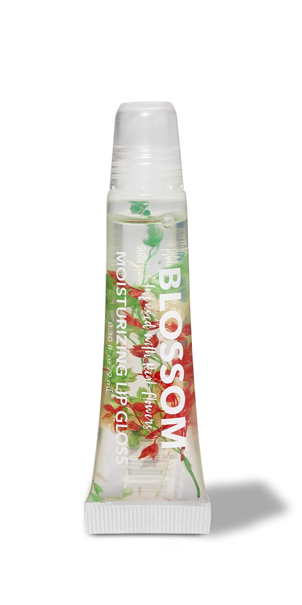 Blossom Lip Gloss Tubes, Watermelon Scented Thick Clear High Shine Moisturizing Flower Lip Gel with Nourishing Jojoba Seed Oil, Infused with Real Beauty & Personal Care Blossom