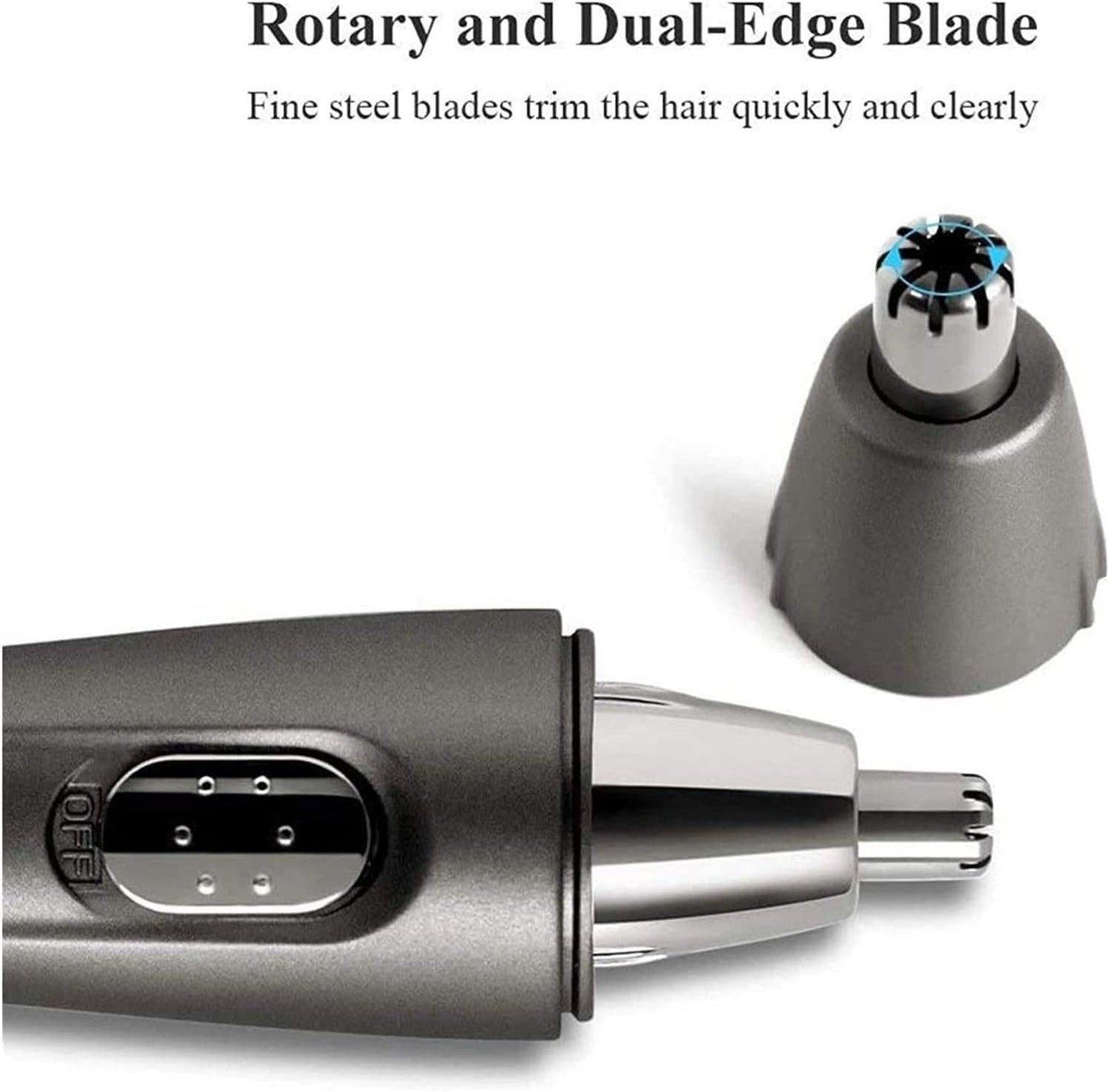 aiqiua Ear and Nose Hair Trimmer for Men and Women Painless Ear Hair Trimmer for Eyebrow Body,Battery-Operated, Waterproof?Easy to use, Unisex, Beauty and Personal Care aiqiua