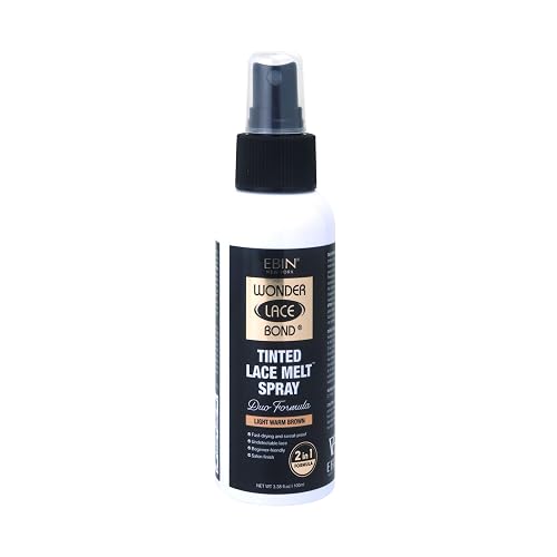 EBIN NEW YORK Wonder Lace Bond Tinted Lace Melt Pump Spray - Light Warm Brown | No Residue, Even Spray, Matching Skin Tone for Natural Look, 3.38oz Beauty & Personal Care EBIN NEW YORK