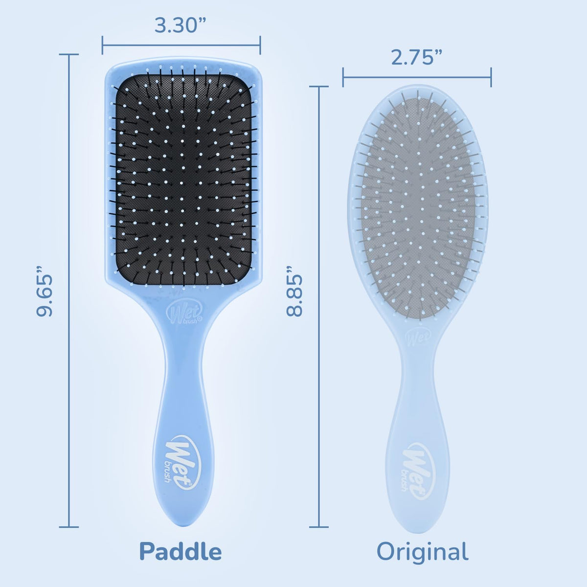 Wet Brush Paddle Detangler Hair Brush, Sky, Ultra-Soft IntelliFlex Bristles with AquaVent Design, Great For Treatment & Mask Application, Women, Men Beauty & Personal Care Wet Brush