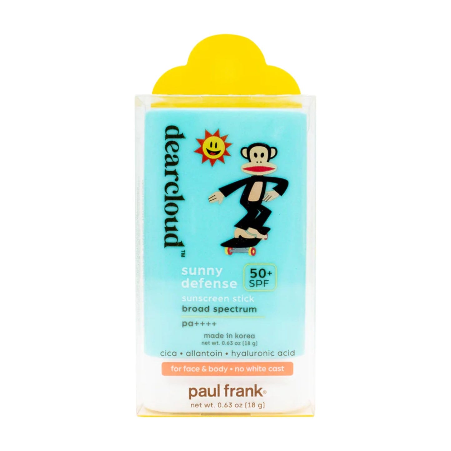 Paul Frank Sunny Defense Sunscreen Stick SPF 50+ PA++++ - Korean Sunscreen for Face & Travel Size (.63 oz) Beauty & Personal Care dearcloud
