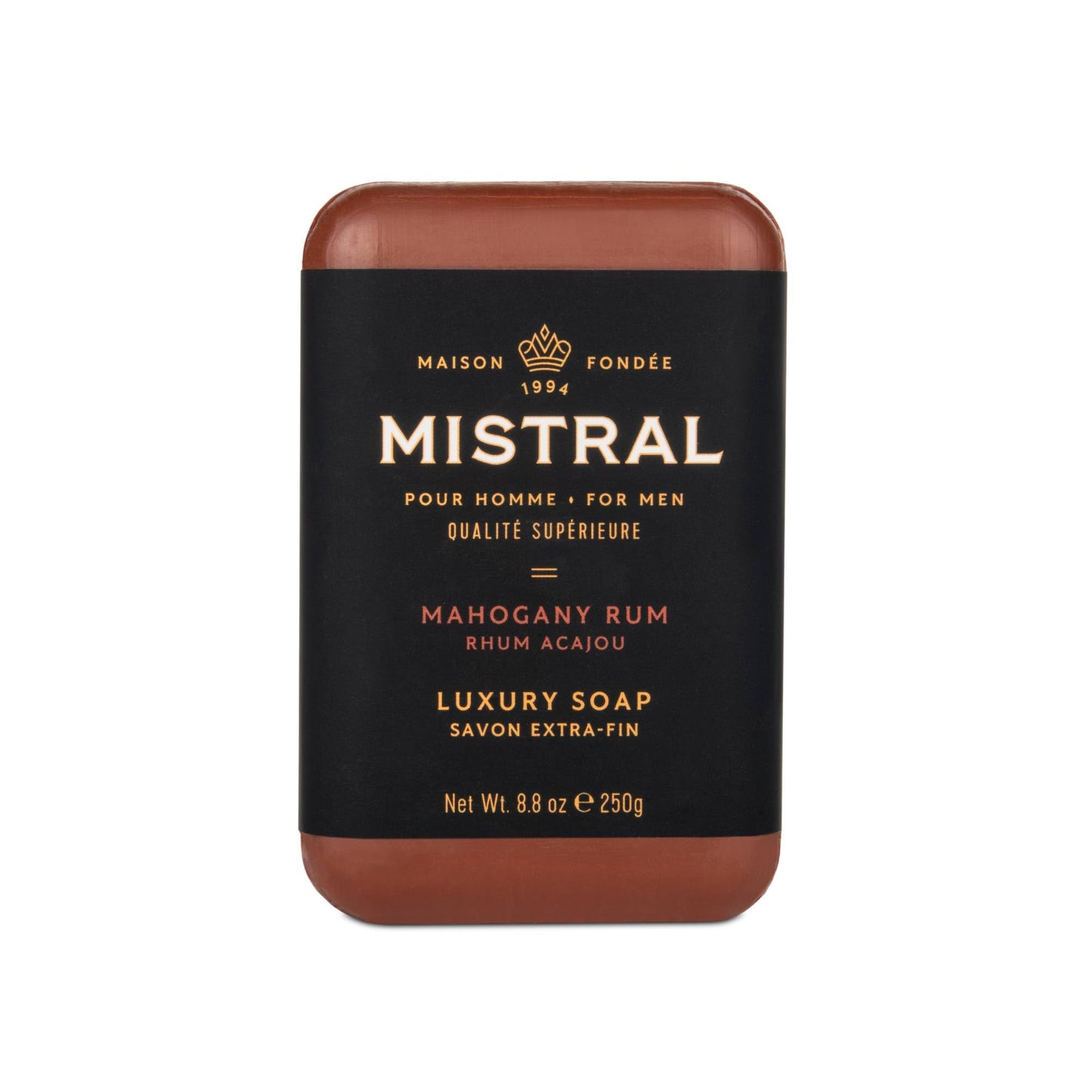 Mistral Mahogany Rum Luxury Bar Soap for Men | Men’s Natural Soap Bar | Paraben, Phthalates Free | Moisturizing & Triple-Milled Natural Soap for Men Beauty & Personal Care Mistral