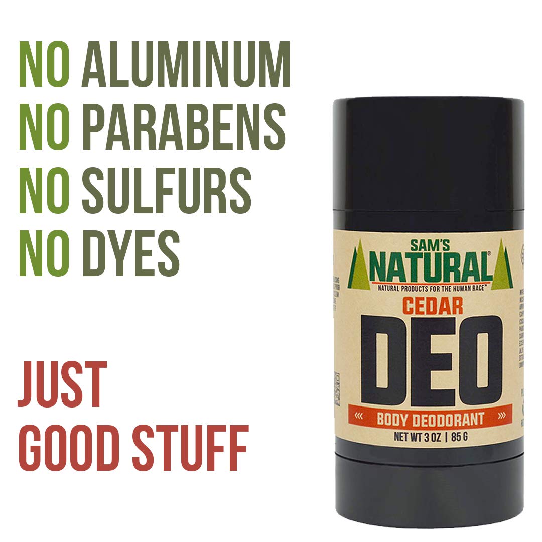 Sam’s Natural Deodorant - Cedar - Aluminum Free DEO - No phthalates, parabens, sulfates, or dyes - Made in New Hampshire - For Men, Women, Unisex Beauty and Personal Care Sam's Natural