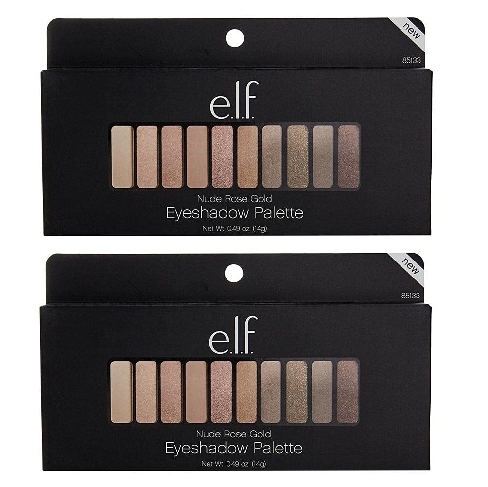 Pack of 2 e.l.f. Nude Rose Gold Eyeshadow Palette, 85133 Beauty & Personal Care e.l.f.