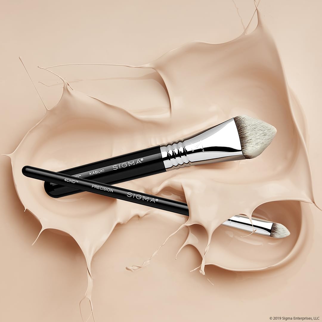 Sigma Beauty 4DHD Kabuki Brush - Pyramid-Shaped Kabuki Makeup Brush for Blending Concealer and Powder on Spots, Scars, Crevices and Under Eye - Offers Beauty & Personal Care Sigma Beauty