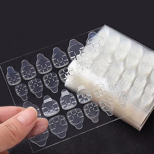 1200 Pcs 50 Sheets Double Side Glue Nail Sticker for Press on Nail Sticky Tabs,Waterproof Breathable False Nail Tips Jelly Adhesive Tabs Nail Glue Beauty & Personal Care mwellewm