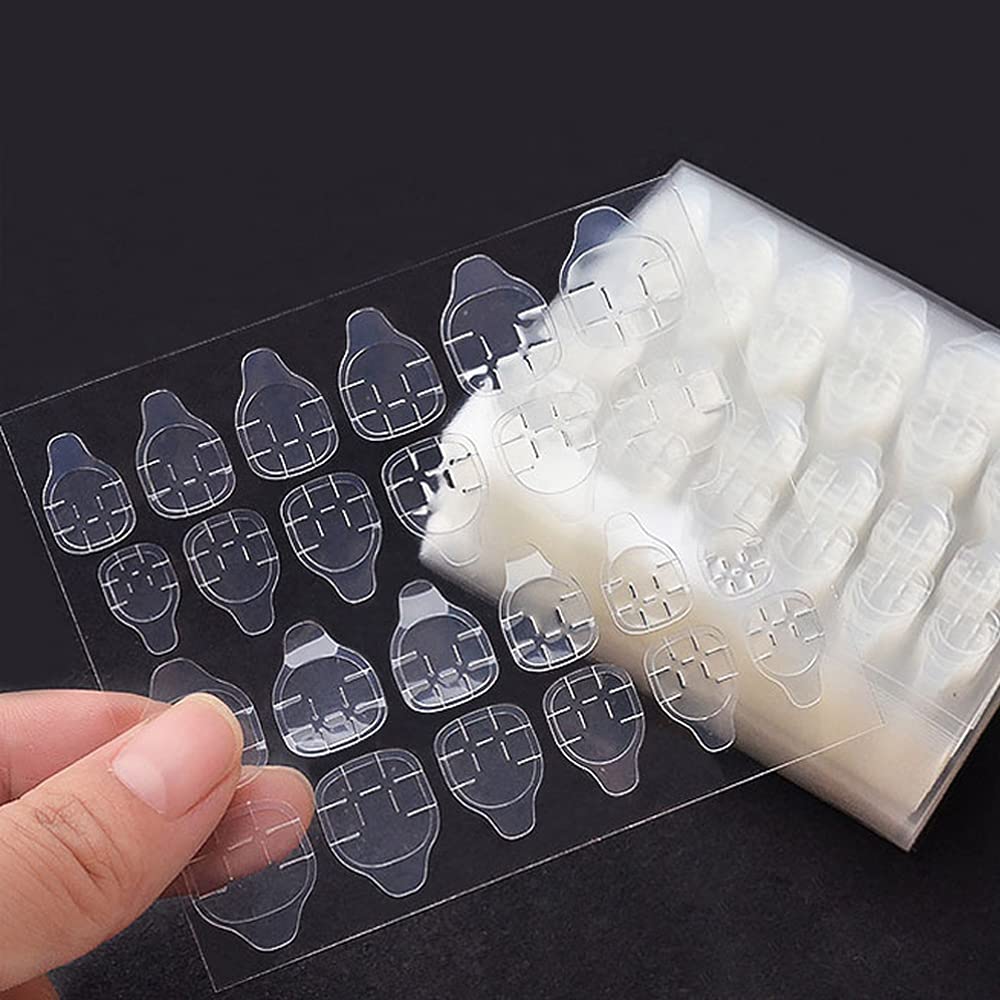 1200 Pcs 50 Sheets Double Side Glue Nail Sticker for Press on Nail Sticky Tabs,Waterproof Breathable False Nail Tips Jelly Adhesive Tabs Nail Glue Beauty & Personal Care mwellewm