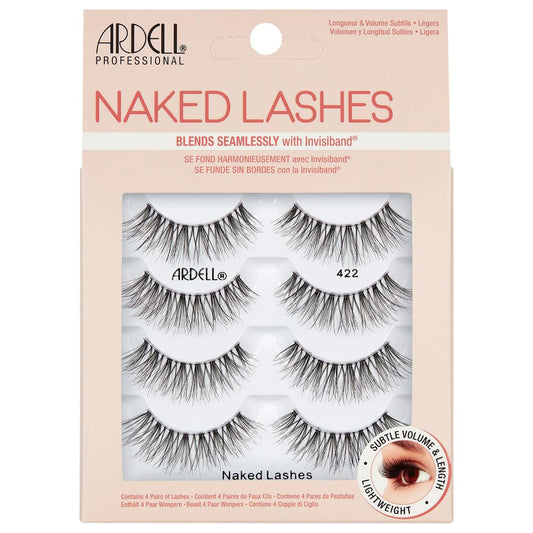 Ardell Naked Lashes 422 Wispy Lashes Natural Look False Eyelashes, 4 Pairs