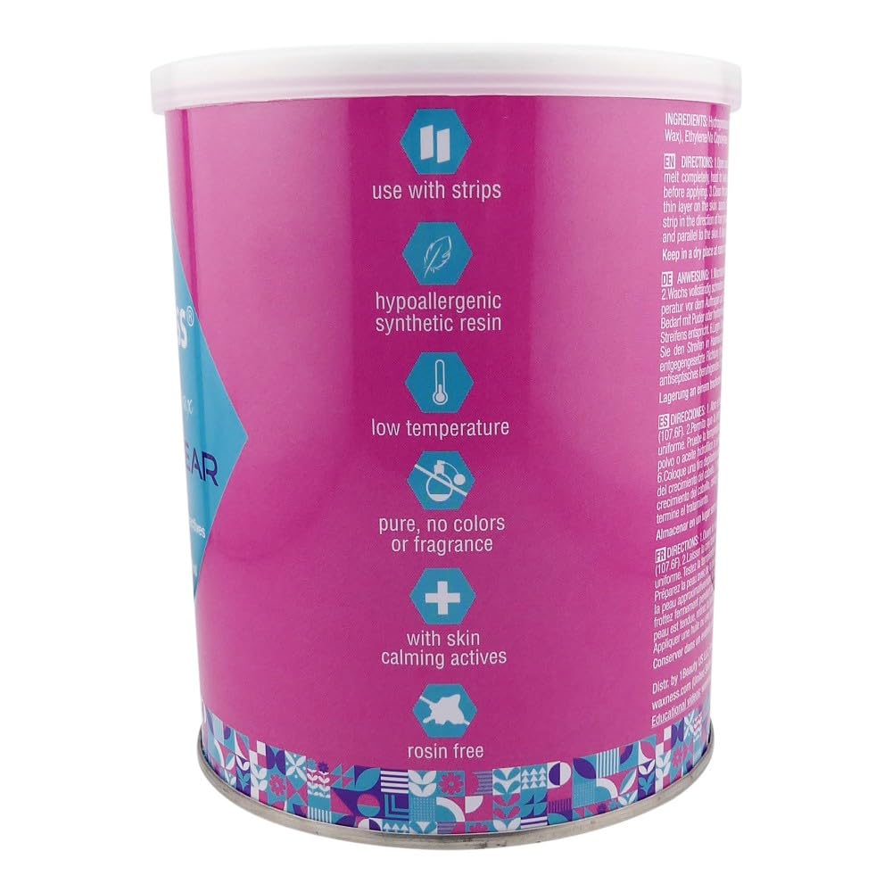 Waxness Sensi Clear Pure Soft Wax Tin 27 oz (800 g) - Rosin-Free Clear Gel Formula with Neuro-Active Comfort Complex - Made in Italy Beauty and Personal Care Waxness