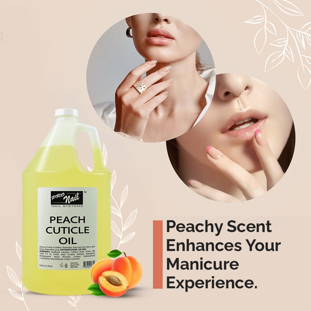 PRO NAIL - Cuticle Revitalizing Oil for Nails, Peach, 128 Oz - Professional Strength, Pedicure and Manicure - Moisturizes and Strengthens Nails Beauty & Personal Care PRO NAIL